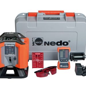 NEDO LINUS 1 Universal-Laser mit Kurbel-Stativ, Flexilatte und Empfänger
