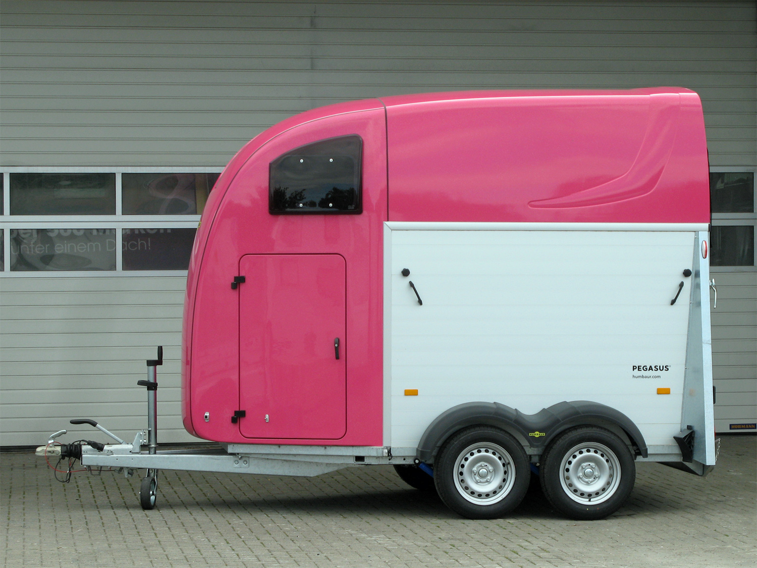 Humbaur Pegasus 2700 Pferdeanhänger mit Schwenk-Drehtüre und Panoramadach